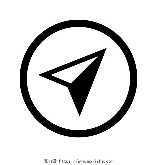 圆形UI矢量icon定位导航图标